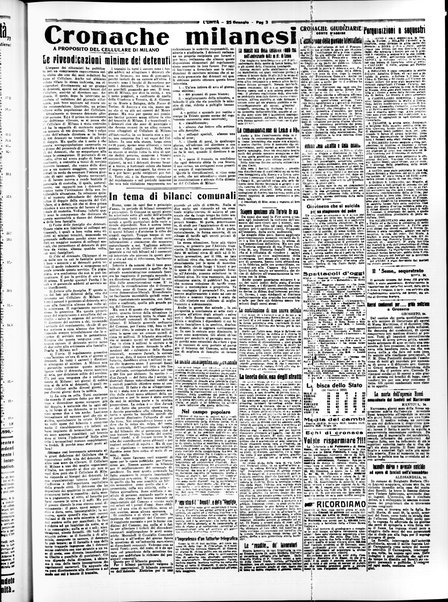 L'Unità : quotidiano degli operai e dei contadini